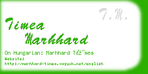 timea marhhard business card